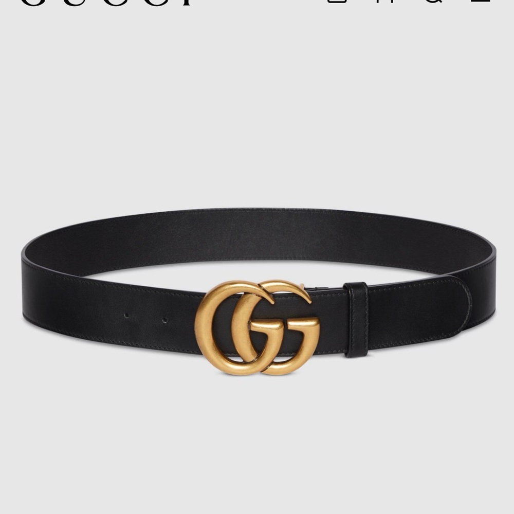 Gucci Black Leather Belt